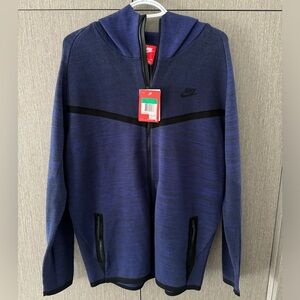 🆕 w/tag Nike Tech Knit Windrunner Hoodie Blue sz XL